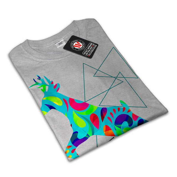 Colourful Deer Run Mens T-Shirt