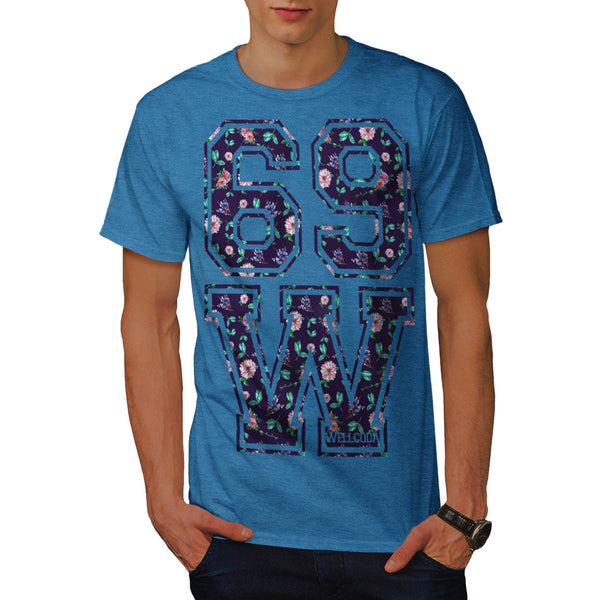 69 W Flower Bloom Mens T-Shirt