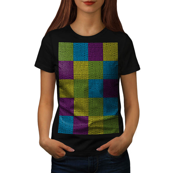 Multiple Labyrinth Womens T-Shirt
