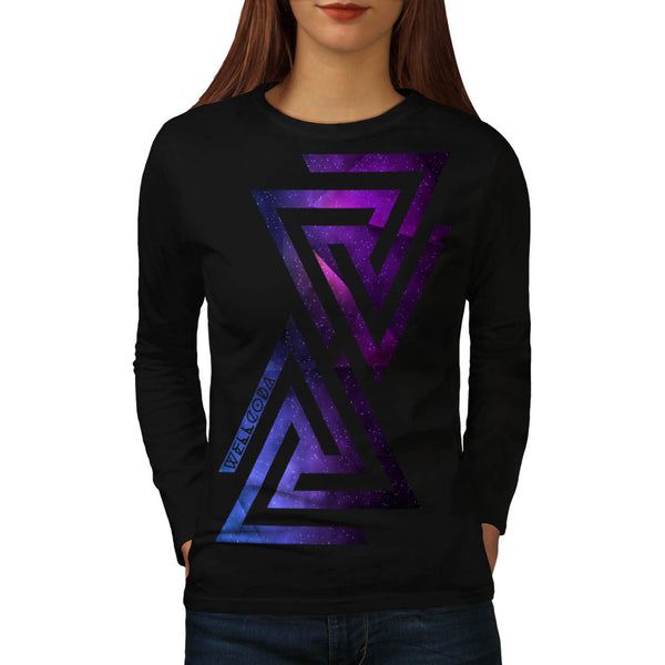 Triangle Universe Womens Long Sleeve T-Shirt