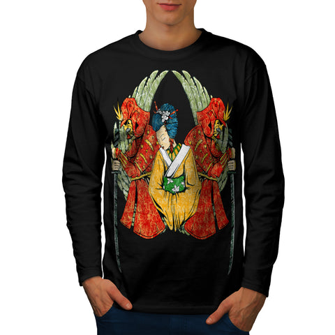 Japanese Lady Charm Mens Long Sleeve T-Shirt