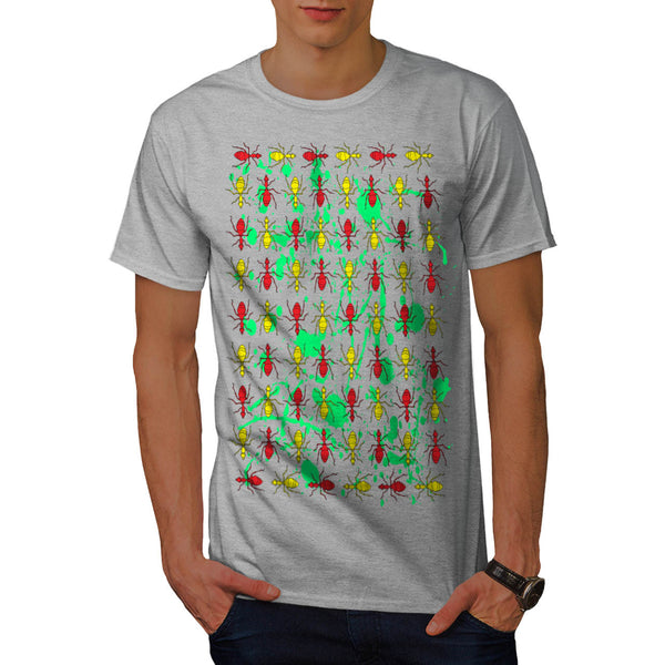 Multiple Ant Print Mens T-Shirt