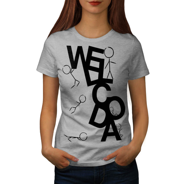 Stickman Typography Womens T-Shirt