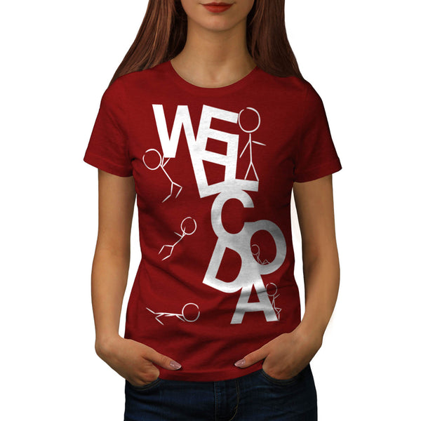 Stickman Typography Womens T-Shirt