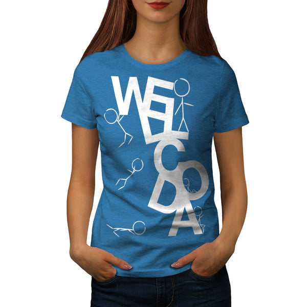 Stickman Typography Womens T-Shirt