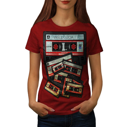 Music Cassette Tape Womens T-Shirt