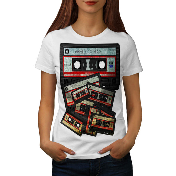 Music Cassette Tape Womens T-Shirt