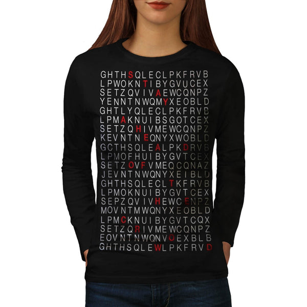 Alphabetic Chaos Womens Long Sleeve T-Shirt