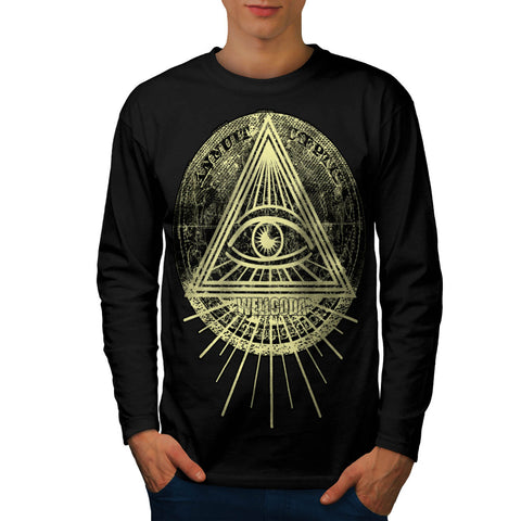 Illuminati Triangle Mens Long Sleeve T-Shirt