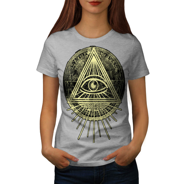 Illuminati Triangle Womens T-Shirt