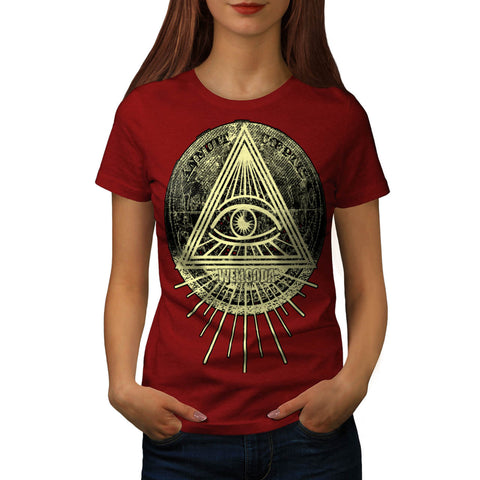 Illuminati Triangle Womens T-Shirt