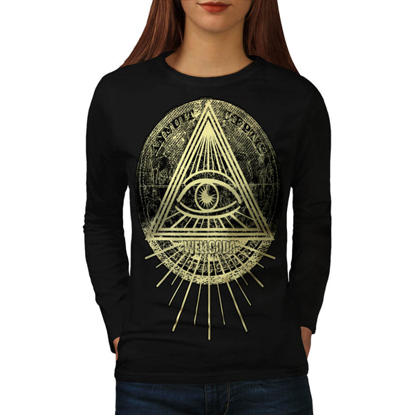 Illuminati Triangle Womens Long Sleeve T-Shirt