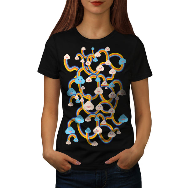 Cloud Worm Smile Womens T-Shirt