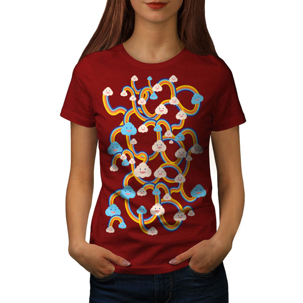 Cloud Worm Smile Womens T-Shirt