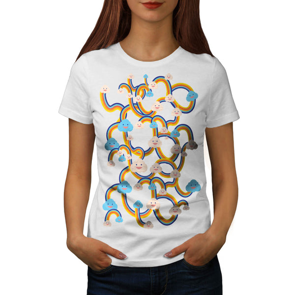 Cloud Worm Smile Womens T-Shirt