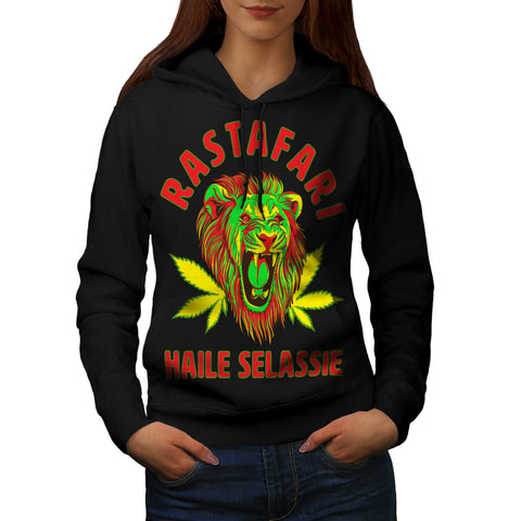 Jungle Lion Head Womens Hoodie