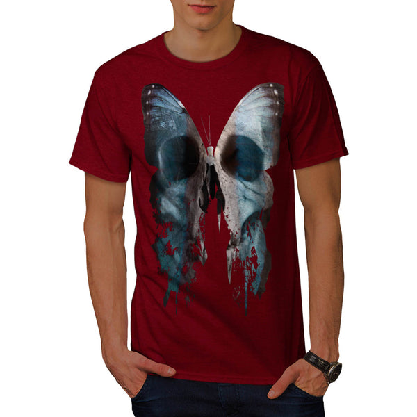 Butterfly Skull Face Mens T-Shirt
