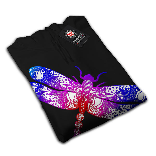 Colorful Dragon Fly Womens Hoodie