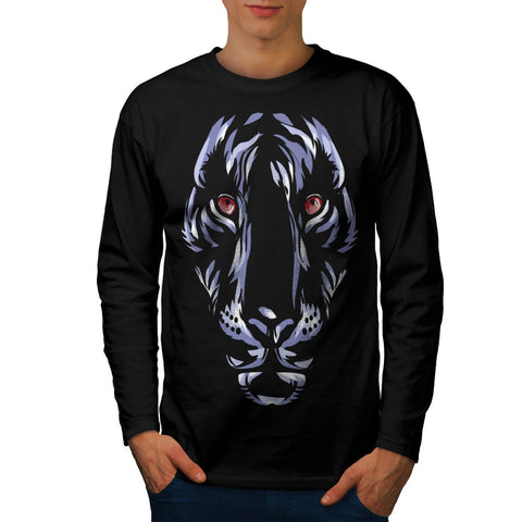 Jaguar Beast Head Mens Long Sleeve T-Shirt