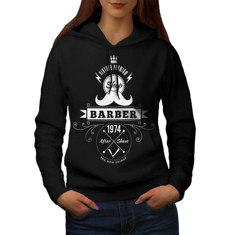 Barber Shop Moustache Womens Hoodie