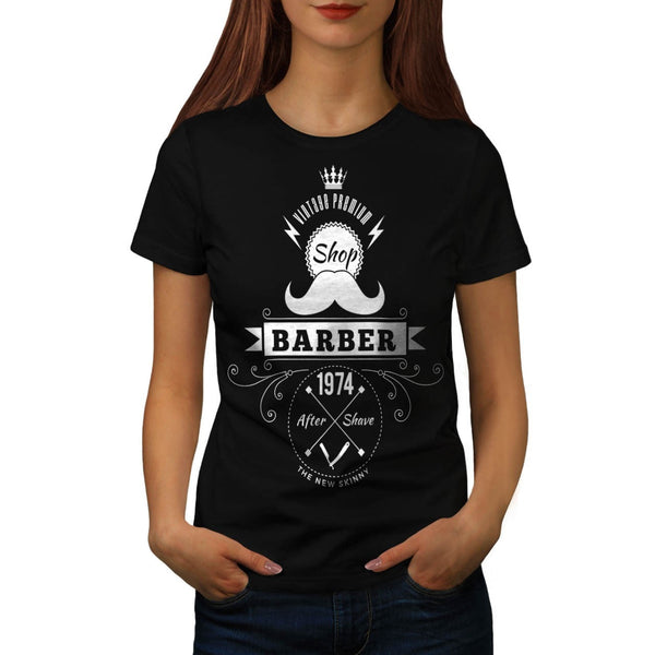 Barber Shop Moustache Womens T-Shirt