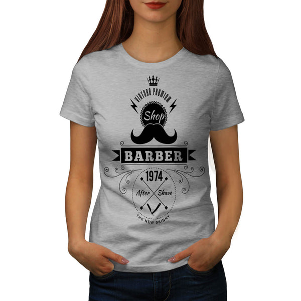 Barber Shop Moustache Womens T-Shirt