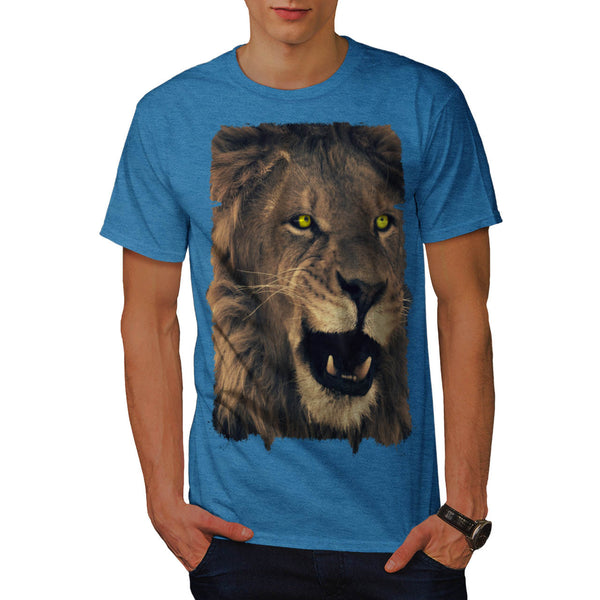 Lion Roar Face Art Mens T-Shirt