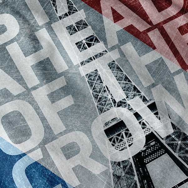 Eiffel Tower Print Mens Long Sleeve T-Shirt