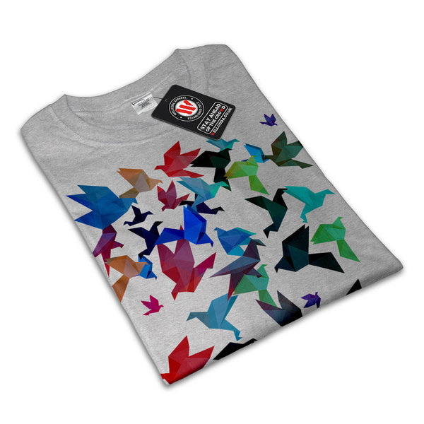 Origami Bird Art Womens T-Shirt