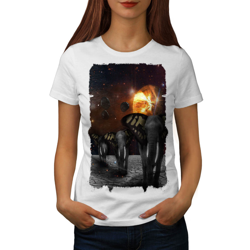 Cosmic Elephant Womens T-Shirt