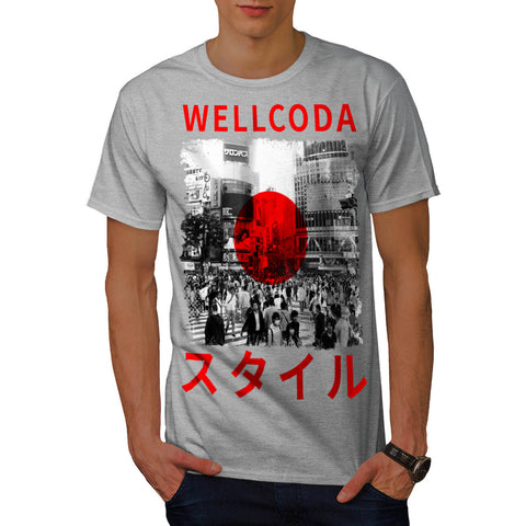 Japan Style Flag Mens T-Shirt