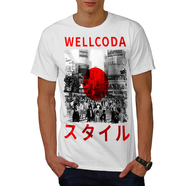 Japan Style Flag Mens T-Shirt