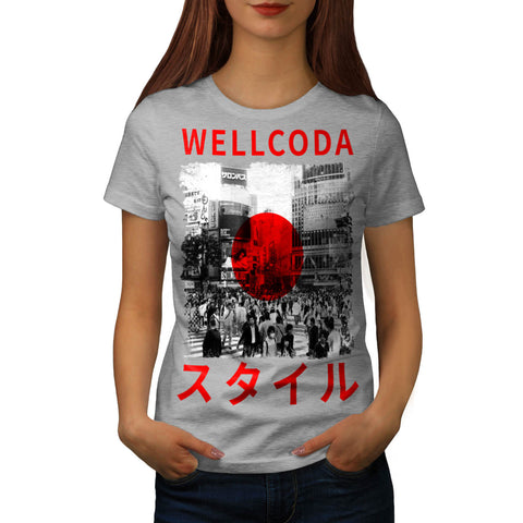 Japan Style Flag Womens T-Shirt