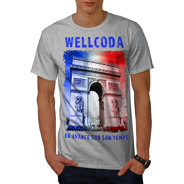 France Icon Buiding Mens T-Shirt