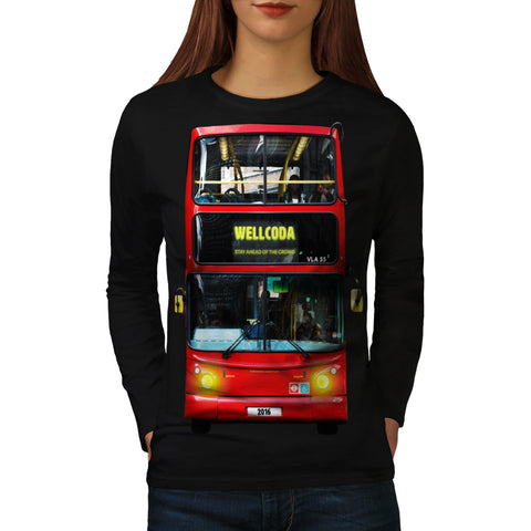 Urbanistic City Bus Womens Long Sleeve T-Shirt