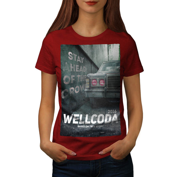 Vintage Car Poster Womens T-Shirt
