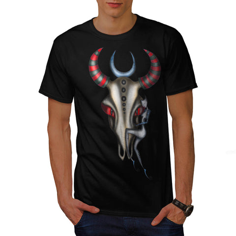 Buffalo Skull Head Mens T-Shirt