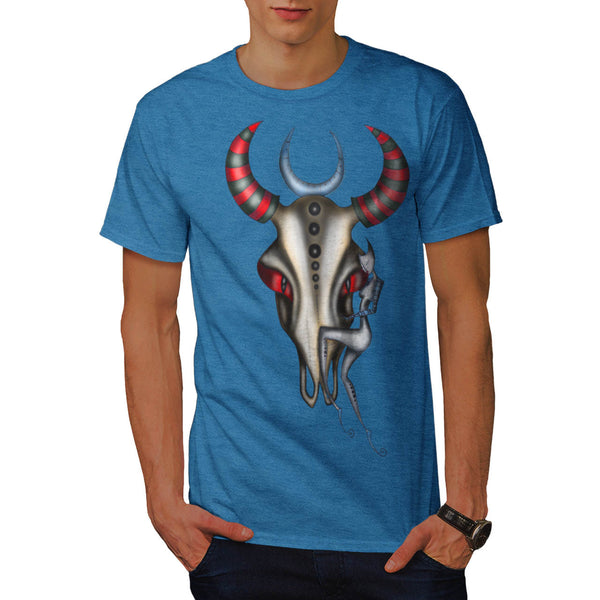 Buffalo Skull Head Mens T-Shirt