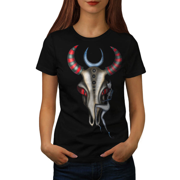 Buffalo Skull Head Womens T-Shirt