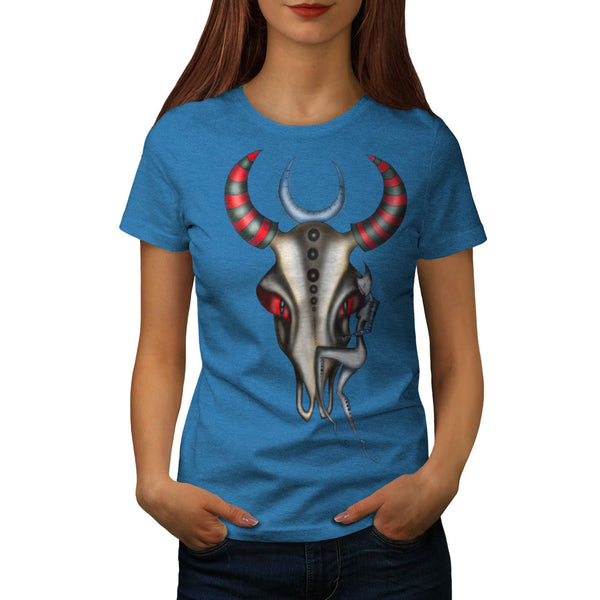 Buffalo Skull Head Womens T-Shirt