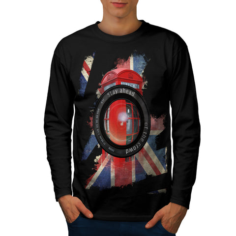 UK Telephone Booth Mens Long Sleeve T-Shirt