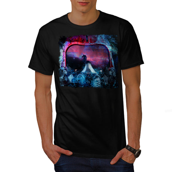 Artsy Pilot Head Mens T-Shirt