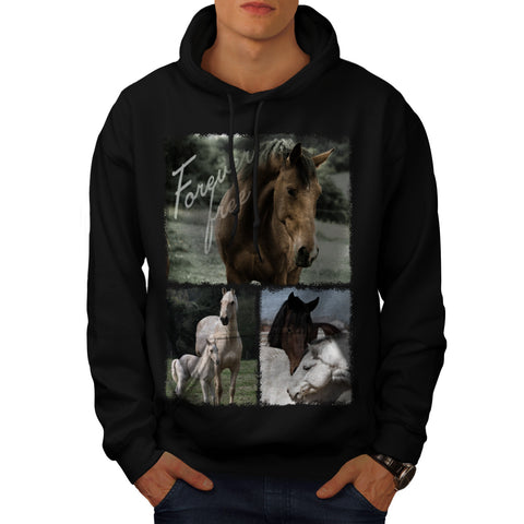 Free Forever Horse Mens Hoodie