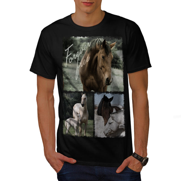 Free Forever Horse Mens T-Shirt