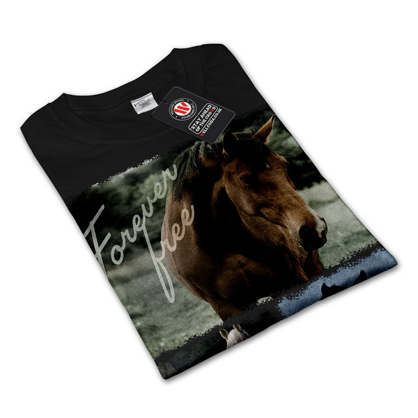 Free Forever Horse Womens Long Sleeve T-Shirt