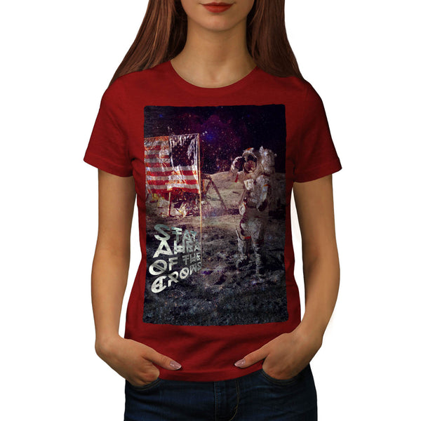 Cosmos Astronaut USA Womens T-Shirt