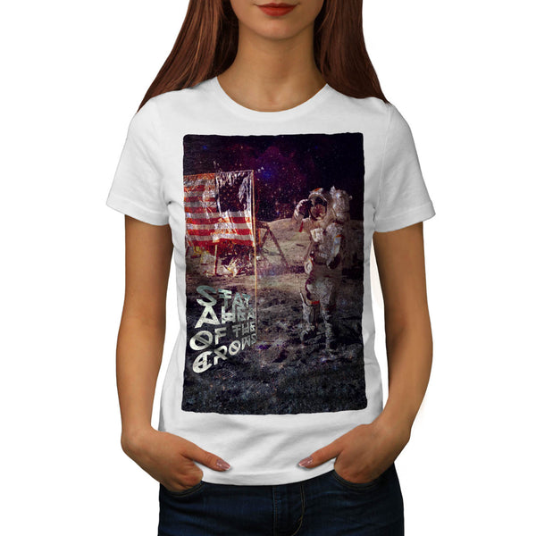 Cosmos Astronaut USA Womens T-Shirt