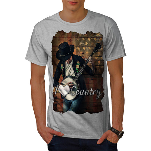 Country Music Player Mens T-Shirt