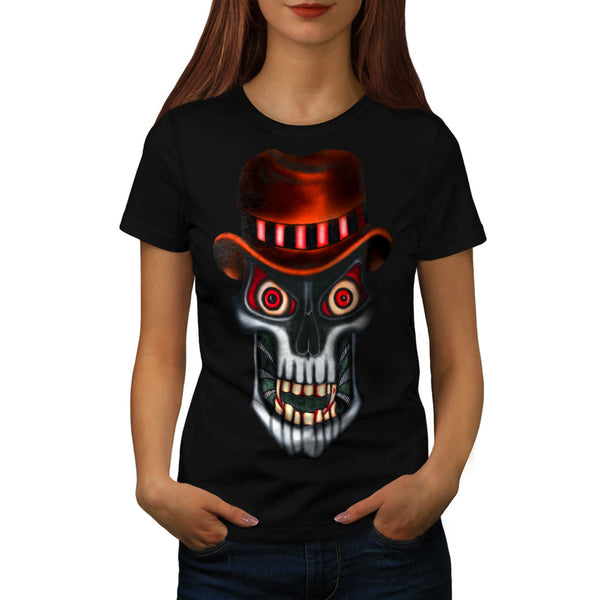 Skull Zombie Eyes Womens T-Shirt