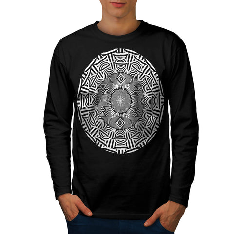 Indian Style Illusion Mens Long Sleeve T-Shirt